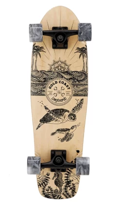Gold Coast Longboards Majestic White Swirl Cruiser 28in