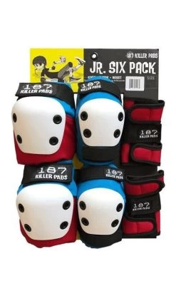 187 Junior Protective Pad Set Red/White/Blue