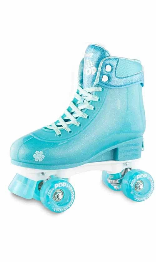Crazy Glitter Pop Junior Roller Skates Teal 1 Crazy Glitter Pop Junior Roller Skates Teal