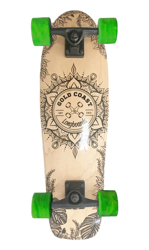 Gold Coast Longboards Aloha Green Swirl Cruiser 28in 1 Gold Coast Longboards Aloha Green Swirl Cruiser 28in