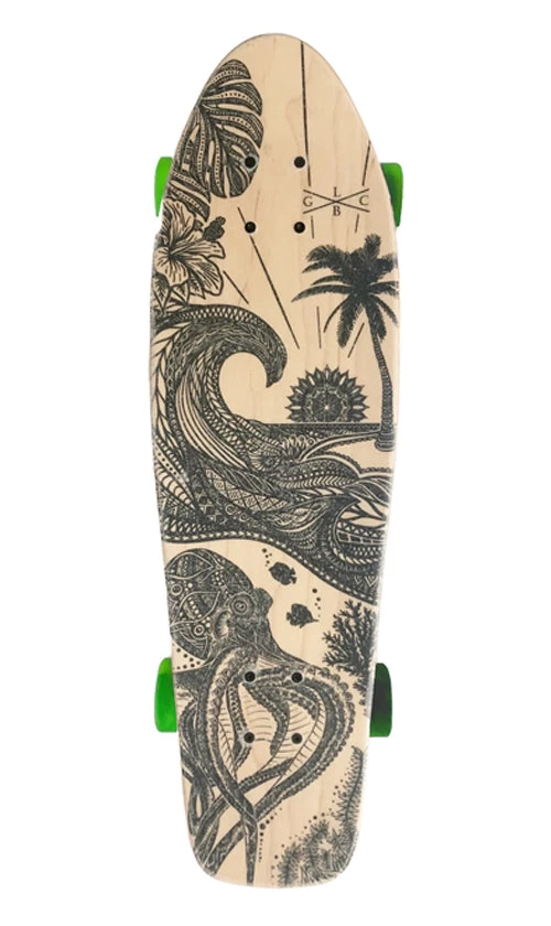 Gold Coast Longboards Aloha Green Swirl Cruiser 28in 2 Gold Coast Longboards Aloha Green Swirl Cruiser 28in - Image 2
