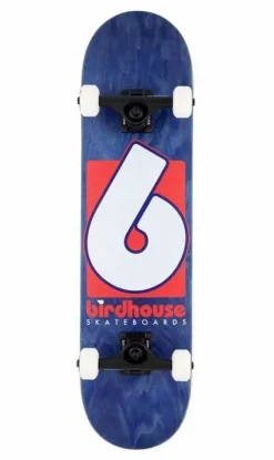 Birdhouse Level 3 B Logo Navy/Red Skateboard 7.75in