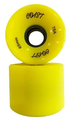 Coast Cruiser Wheels 65mm Yellow -Trendy Skate Shop 63948x2