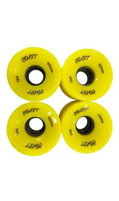 Coast Cruiser Wheels 65mm Yellow -Trendy Skate Shop 63948x4