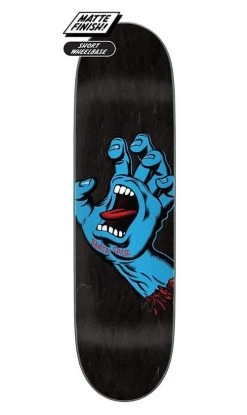 Santa Cruz Screaming Hand Deck Black 8.6in