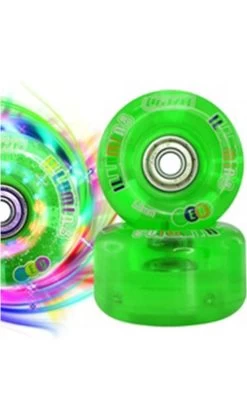 Crazy Illumin8 LED Light Up Wheels 2pk Green 58mm -Trendy Skate Shop 7b63c63a2486ea288b44cab39f49d57c161e59a8