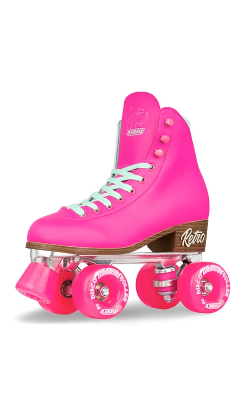 Crazy Retro Roller Skates Pink 1 Crazy Retro Roller Skates Pink