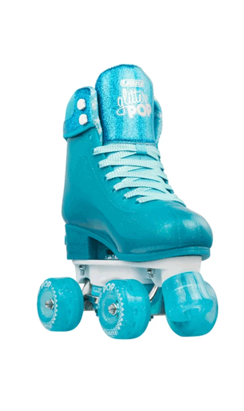 Crazy Glitter Pop Junior Roller Skates Teal 2 Crazy Glitter Pop Junior Roller Skates Teal - Image 2