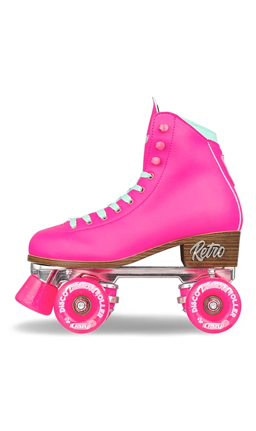 Crazy Retro Roller Skates Pink 2 Crazy Retro Roller Skates Pink - Image 2