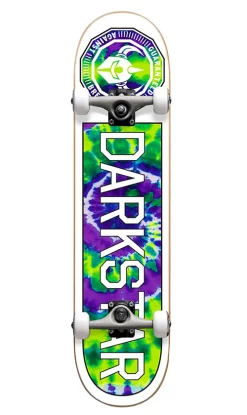 Darkstar Timeworks Skateboard Complete Green Tie Dye 8.25in