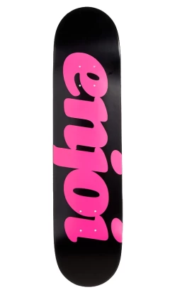 Enjoi Flocked HYB Black Deck Black 7.75in