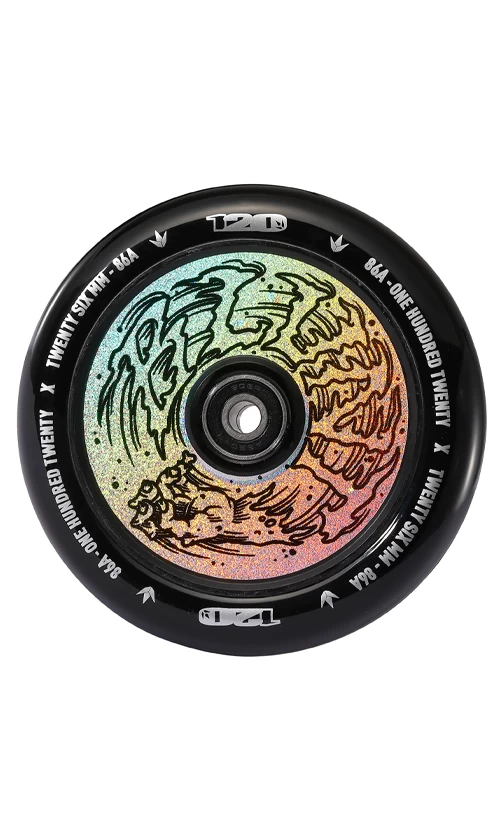 Envy Hollow Core Hologram 120mm Hand Scooter Wheels 1 Envy Hollow Core Hologram 120mm Hand Scooter Wheels