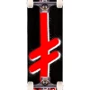 Deathwish Gang Logo Red/Black Skateboard 7.75in