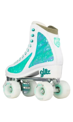 Crazy Disco Glitz Skates Turquoise -Trendy Skate Shop GlitzTeal