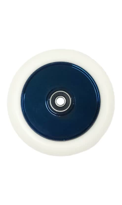 Huoli Sw06 Hollow Core Scooter Wheels White/Blue Chrome