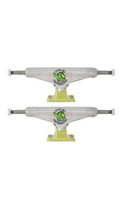 Independent Stage 11 Forged Hollow Hawk Transmission Trucks Silver/Green -Trendy Skate Shop IndependentStage11ForgedHollowHawkTransmissionTrucksSilver Green