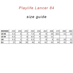 Playlife Lancer 84 Inline Skates Black/yellow -Trendy Skate Shop PlaylifeLancerSizeGuide