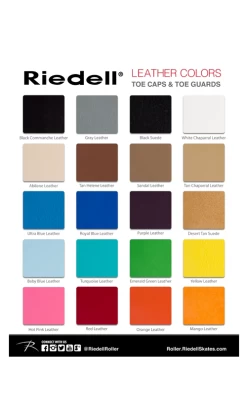 Riedell Leather Toe Guards 2pk -Trendy Skate Shop Riedelltoeguardscolourwheel