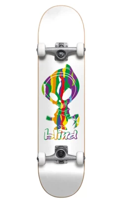 Blind Reaper Sweater Pattern White Skateboard 7.25in