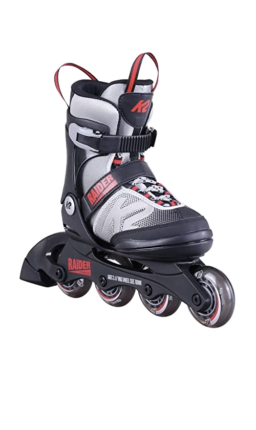 K2 Raider Junior Inline Skates Grey/red 1 K2 Raider Junior Inline Skates Grey/red