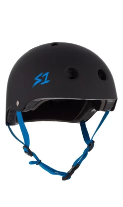 S1 Lifer Helmet Black Matte/Cyan Straps