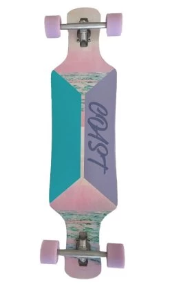 Coast Magenta Sunset Drop Through Longboard 38in