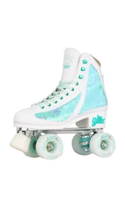 Crazy Disco Glitz Skates Turquoise