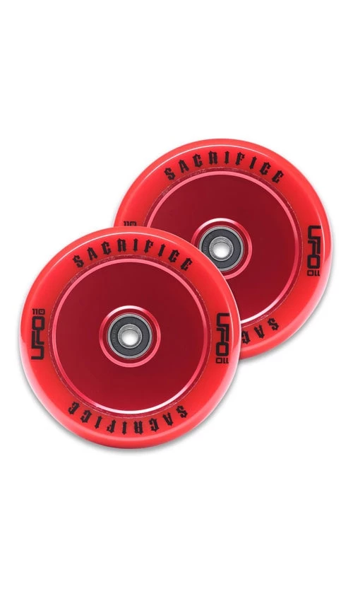 Sacrifice UFO Scooter Wheels 110mm Red/Red 1 Sacrifice UFO Scooter Wheels 110mm Red/Red