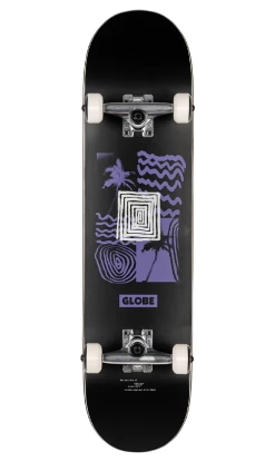 Globe G1 Fairweather Black/Purple Skateboard 7.75in
